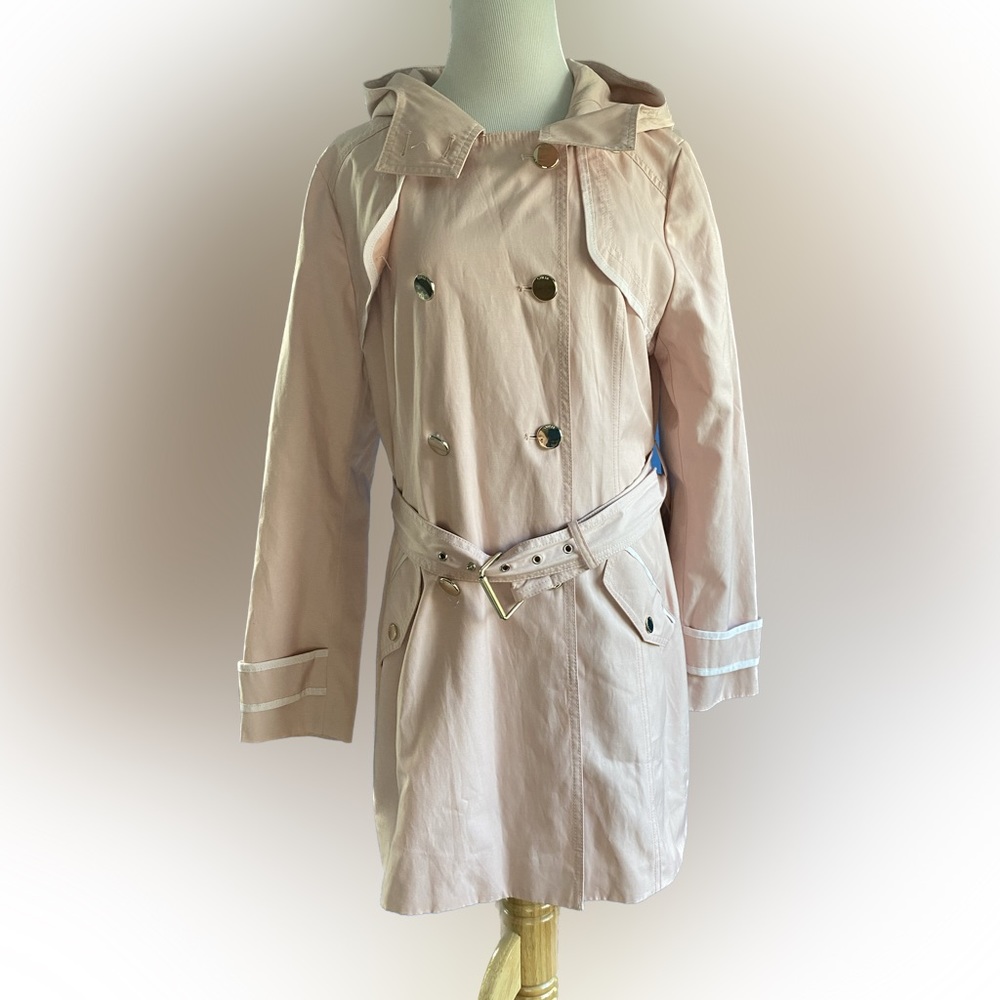 Guess Light Pink Pea Coat with Belt (L)